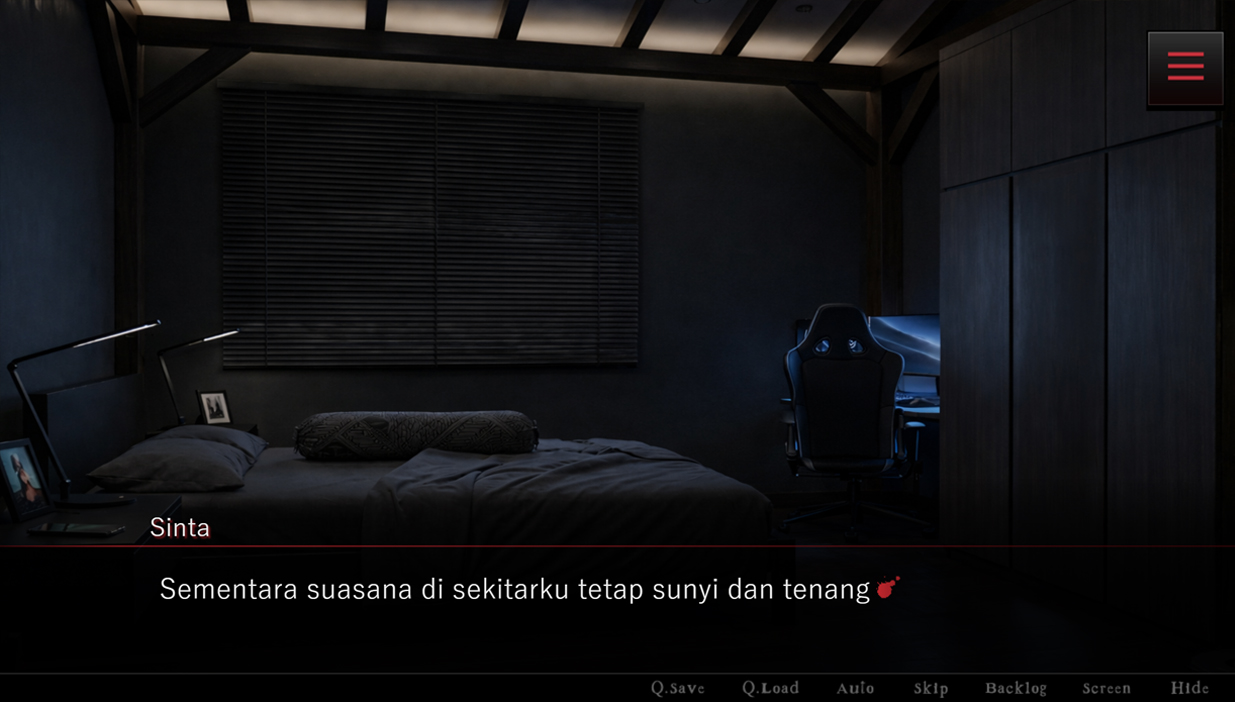 Desau Kutukan gameplay screenshot bedroom scene